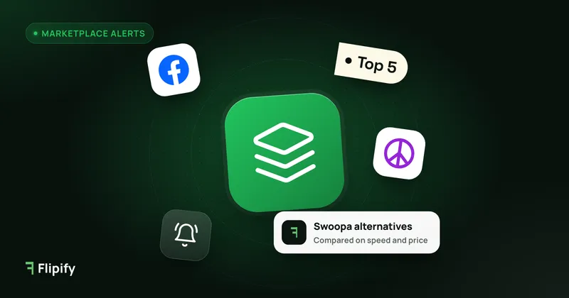 Stacked app comparison icon with Facebook Marketplace and Craigslist logos for Swoopa alternatives