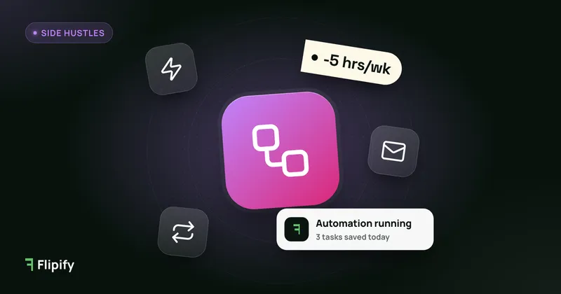Workflow diagram icon with automation and email icons