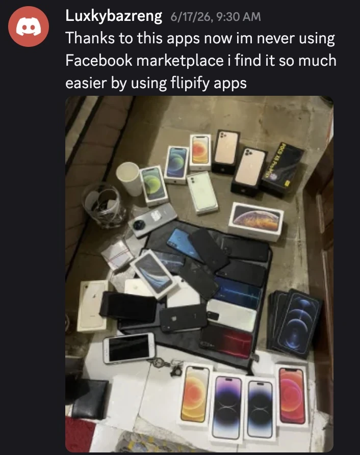 Luxkybazreng: Thanks to this apps now im never using Facebook marketplace i find it so much easier by using flipify apps